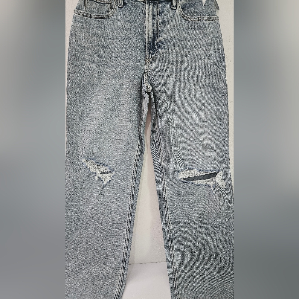 Hollister Straight Leg Opening Baggy Women Jeans Size 26 2r Dad Ultra High Rise - Picture 2 of 14
